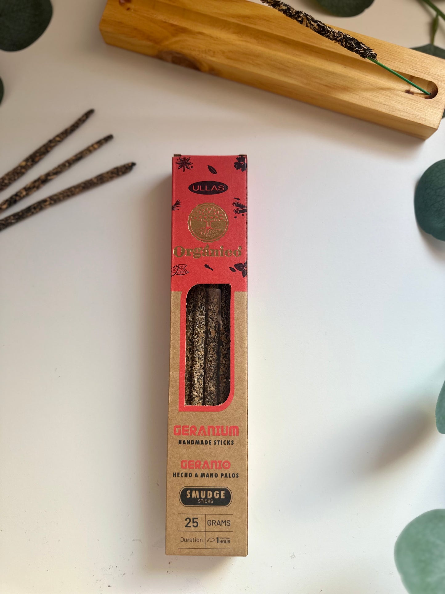 Incienso Orgánico Ullas Geranio